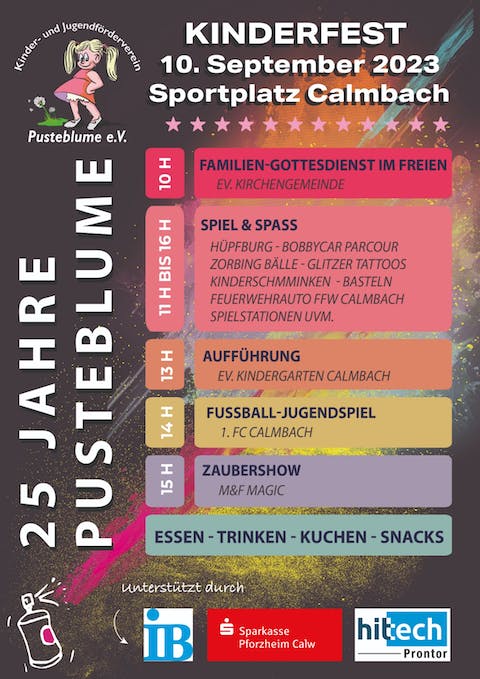 25 Jahre Jubiläum Pusteblume Calmbach e.V.