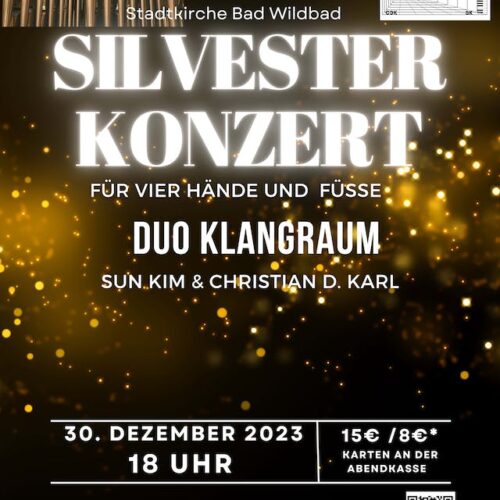 Silvester Konzert - Für vier Hände und Füße - Duo KlangRaum
