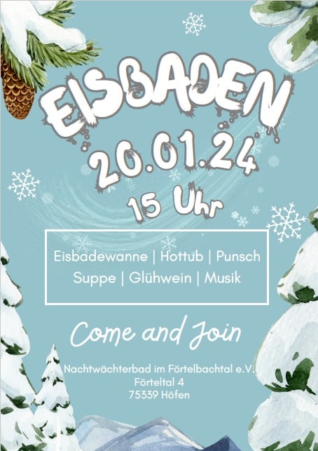 Eisbaden Bad Wildbad im Schwarzwald