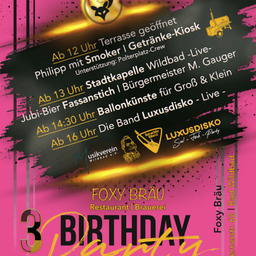 Foxy Bräu Geburtstag