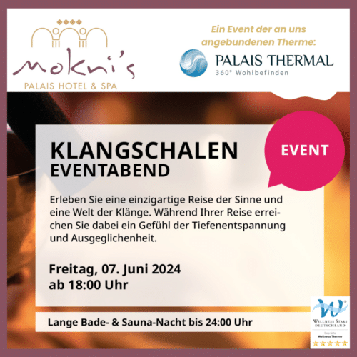 Klangschalen Eventabend Palais Thermal
