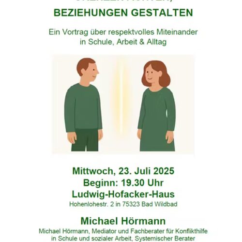 Nähe und Distanz - Grenzen achten, Beziehungen gestalten, Vortrag mit Michael Hörmann