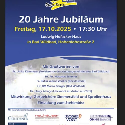 20j. Jubiläum Ambulanter Hospizdienst