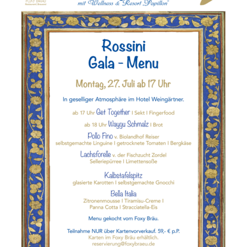 Rossini Gala Menu